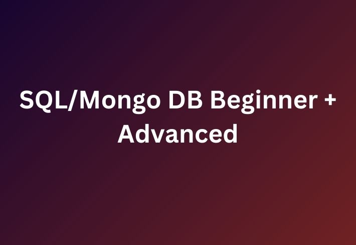 sql MongoDB database course